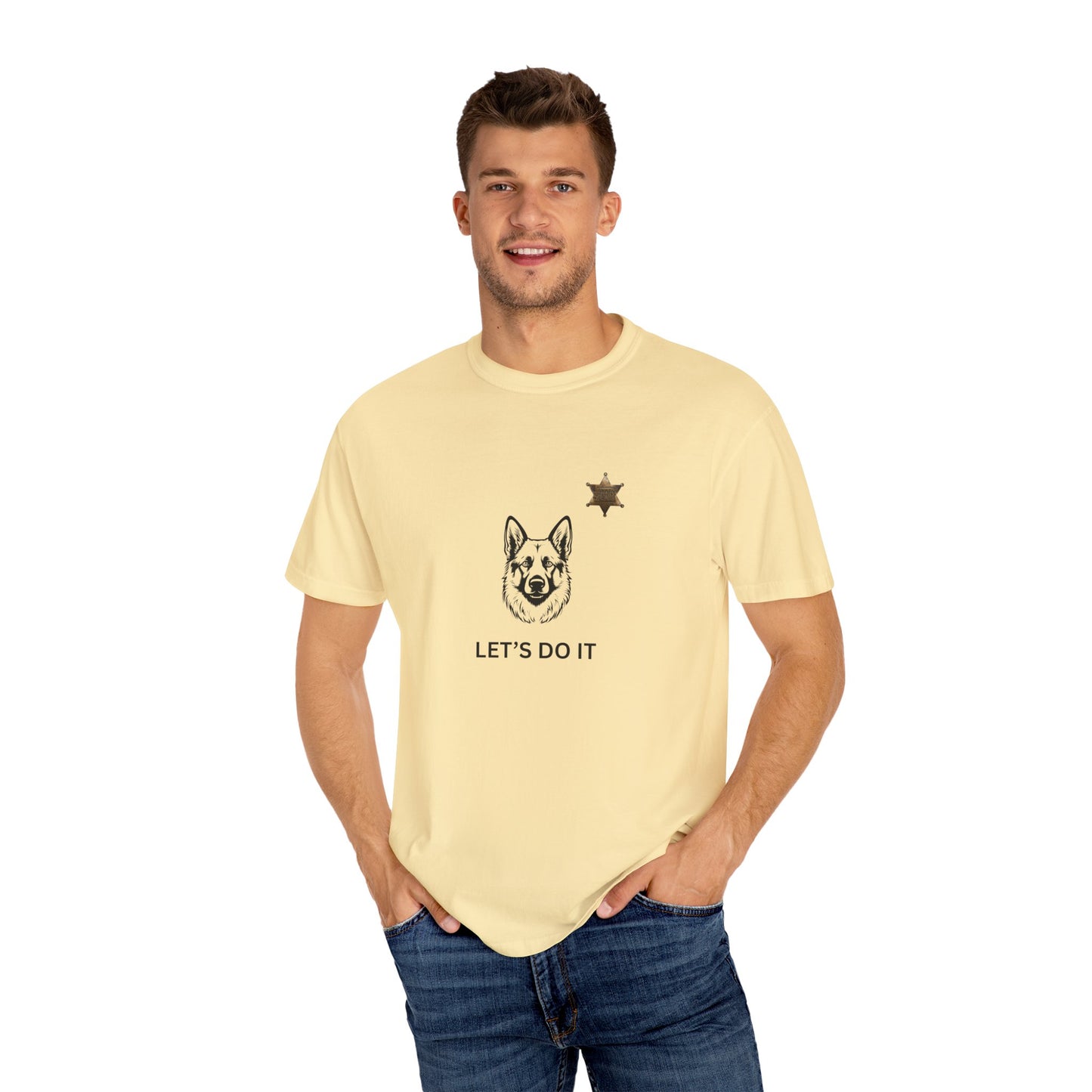 Police Dog Garment-Dyed T-Shirt - Lets Do It