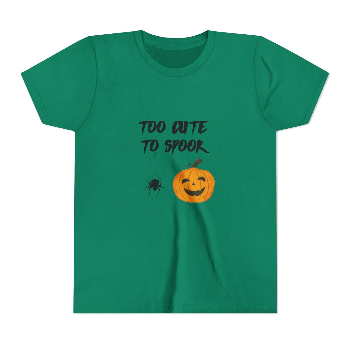 Too Cute to Spook Youth Tee, Halloween Kids Shirt, Adorable Trick or Treat Tee