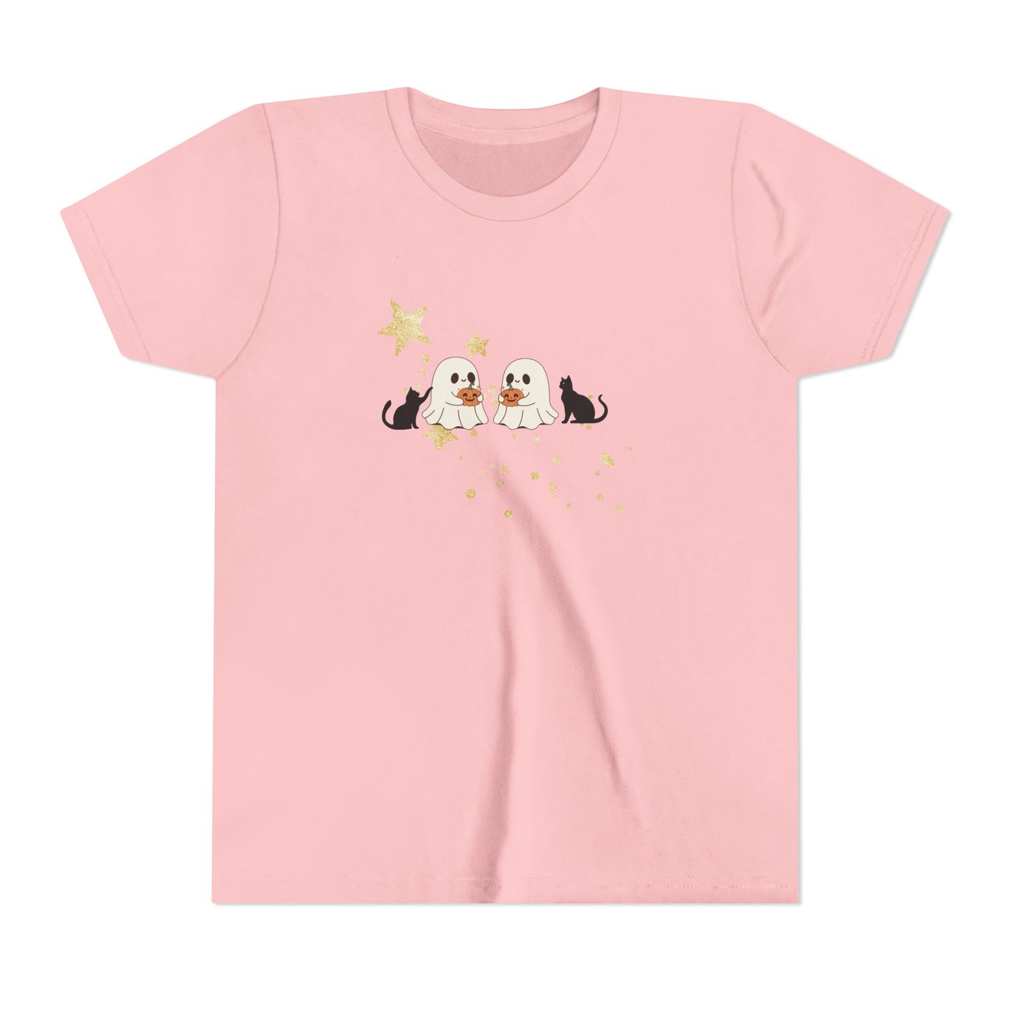 Adorable Cat and Star Youth Tee Perfect for Halloween