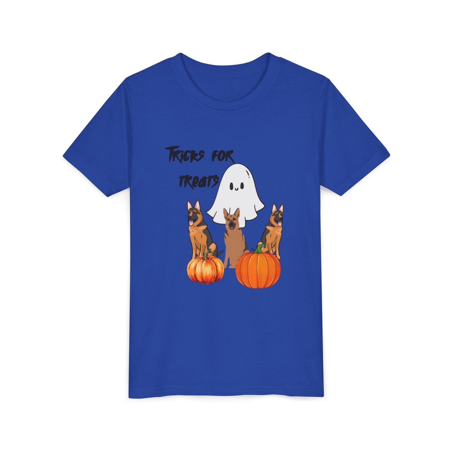Adorable Halloween Youth Tee with Ghost and Dog Design