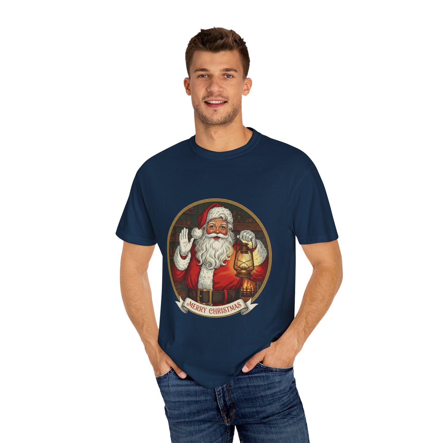 Merry Christmas Santa T-Shirt, Holiday Apparel for Festive Cheer, Unisex Christmas Tee, Perfect Gift for Family, Santa Lovers