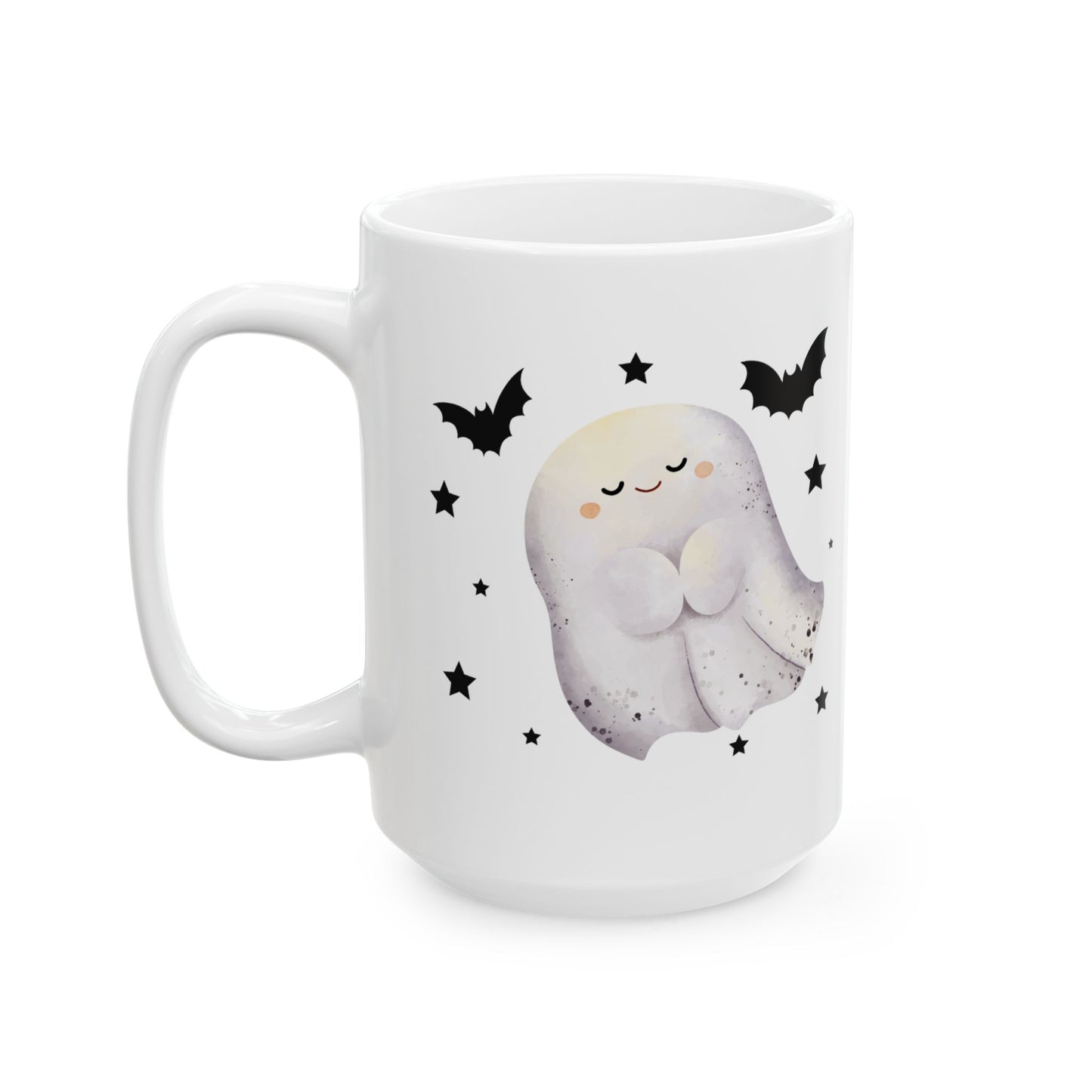 Spooky Ghost Ceramic Mug for Halloween 11oz and 15oz
