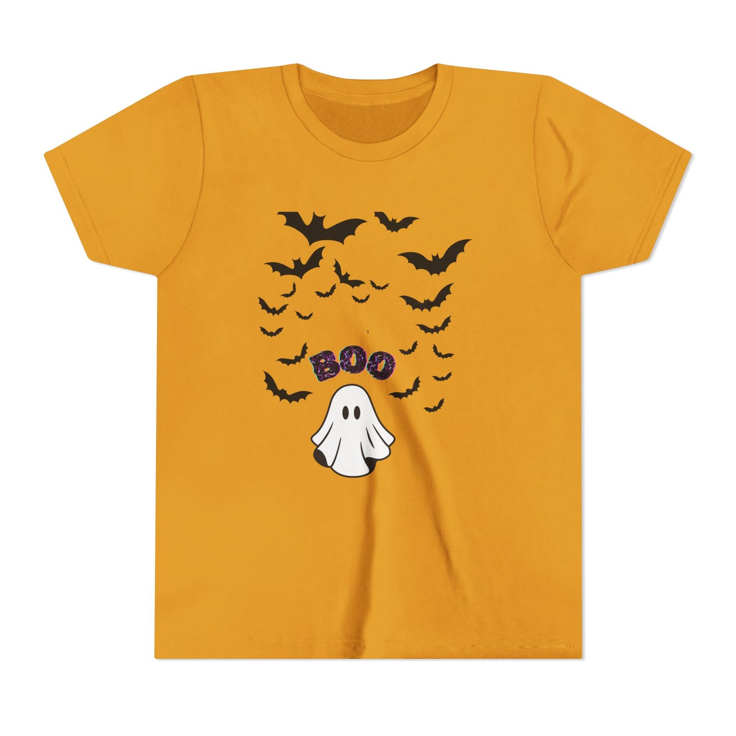 Halloween Youth Tee, Spooky Ghost & Bats Shirt