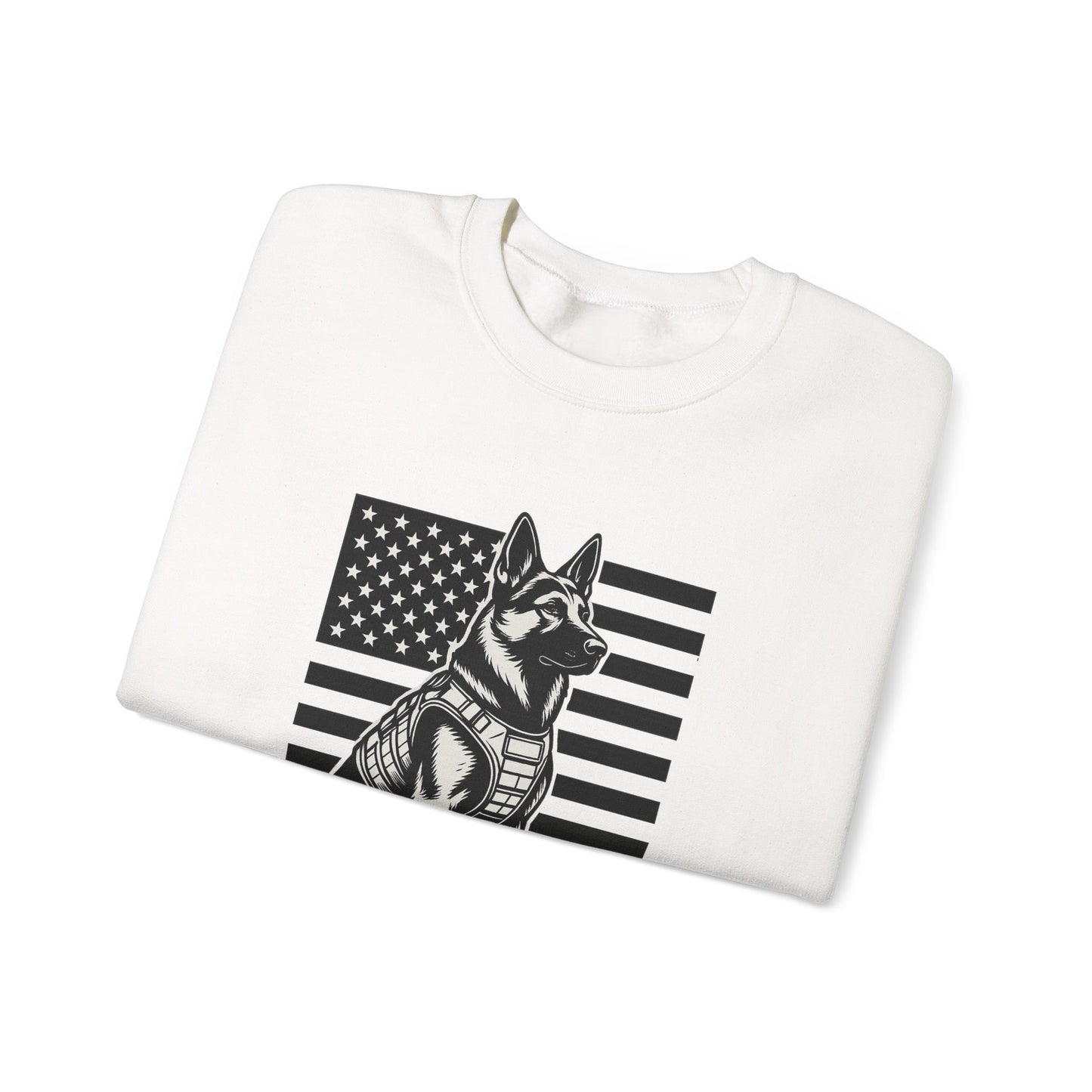Patriotic Dog Sweatshirt, For God and Country Crewneck, Military Support Apparel, Veteran Gift, USA Flag Sweater