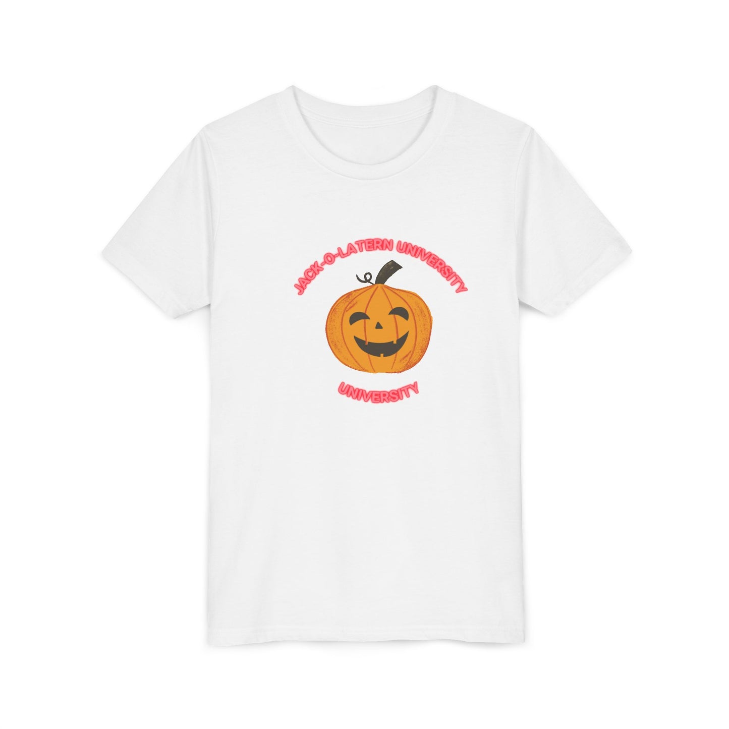 Youth Pumpkin Tee, Halloween Shirt, Jack-o'-Lantern Tee, Fall Apparel, Kids Halloween Costume