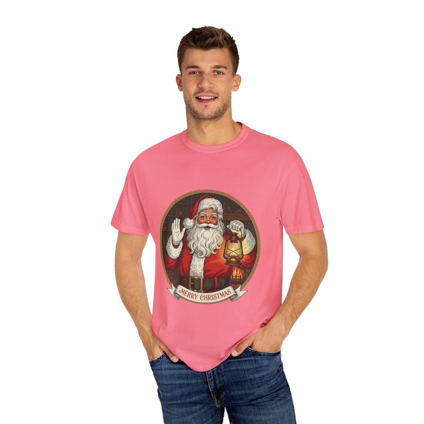 Merry Christmas Santa T-Shirt, Holiday Apparel for Festive Cheer, Unisex Christmas Tee, Perfect Gift for Family, Santa Lovers