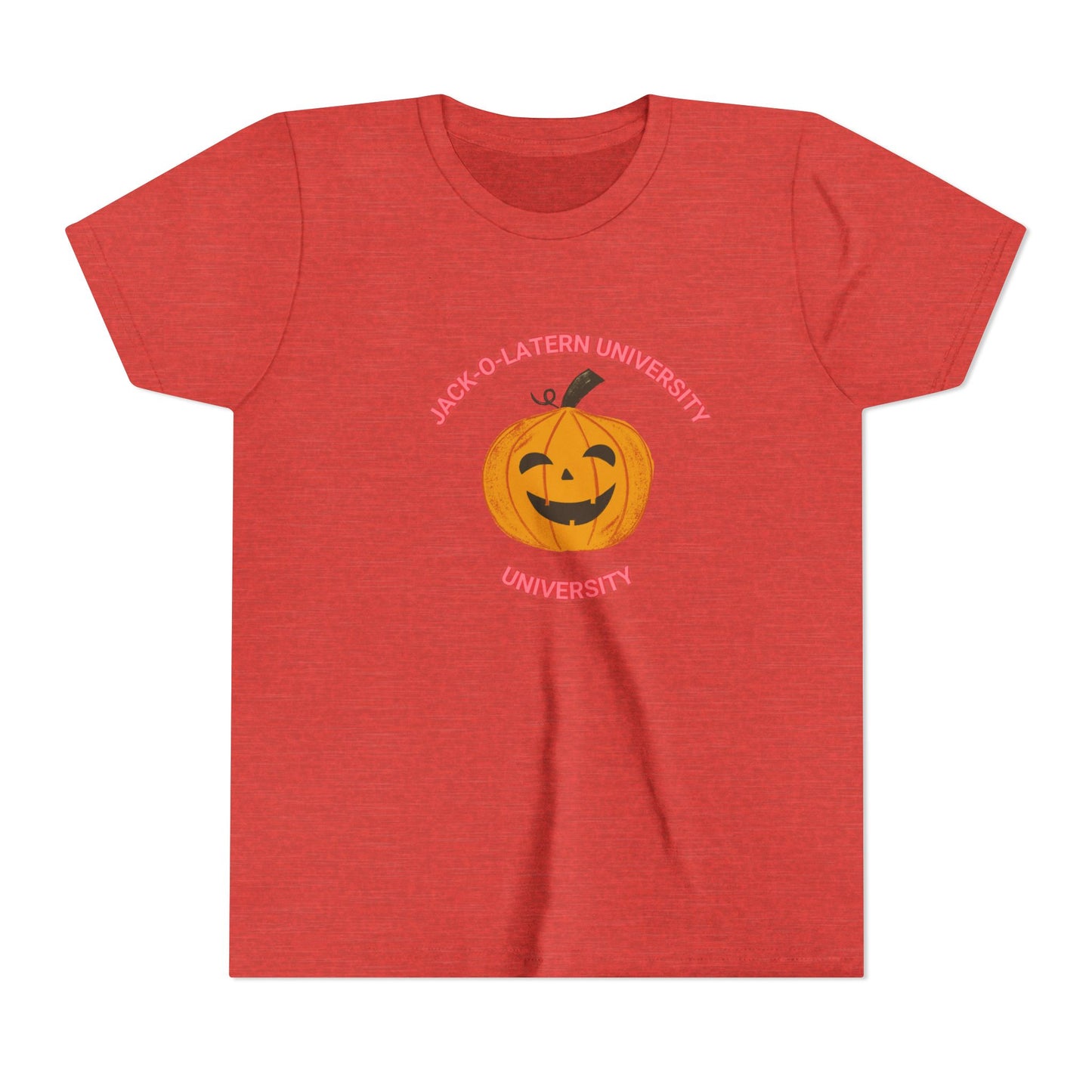 Youth Pumpkin Tee, Halloween Shirt, Jack-o'-Lantern Tee, Fall Apparel, Kids Halloween Costume