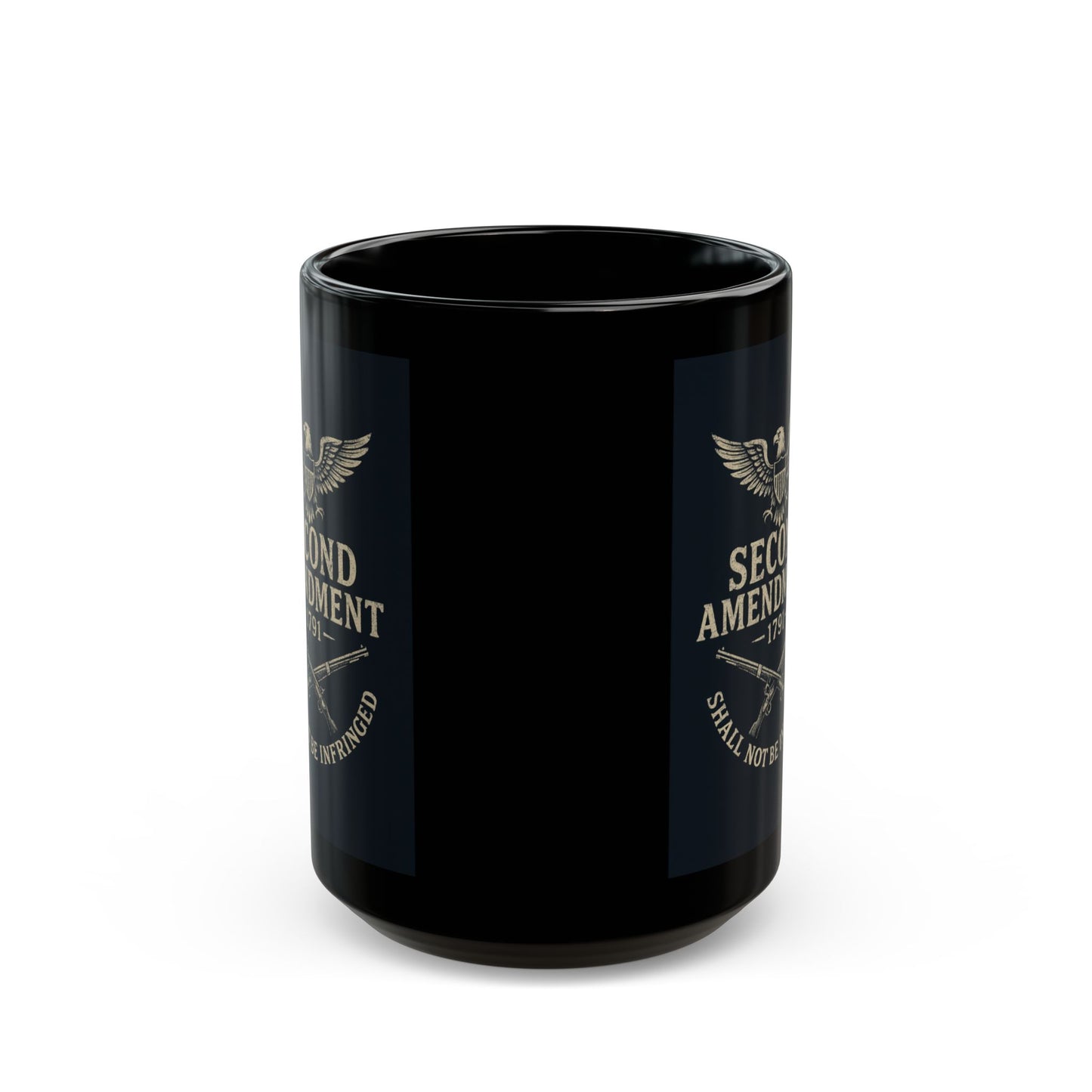 Second Amendment Black Mug - 11oz & 15oz, Rights Advocate Gift, Gun Lover's Coffee Cup, Patriotic Home Decor, American Freedom Mug