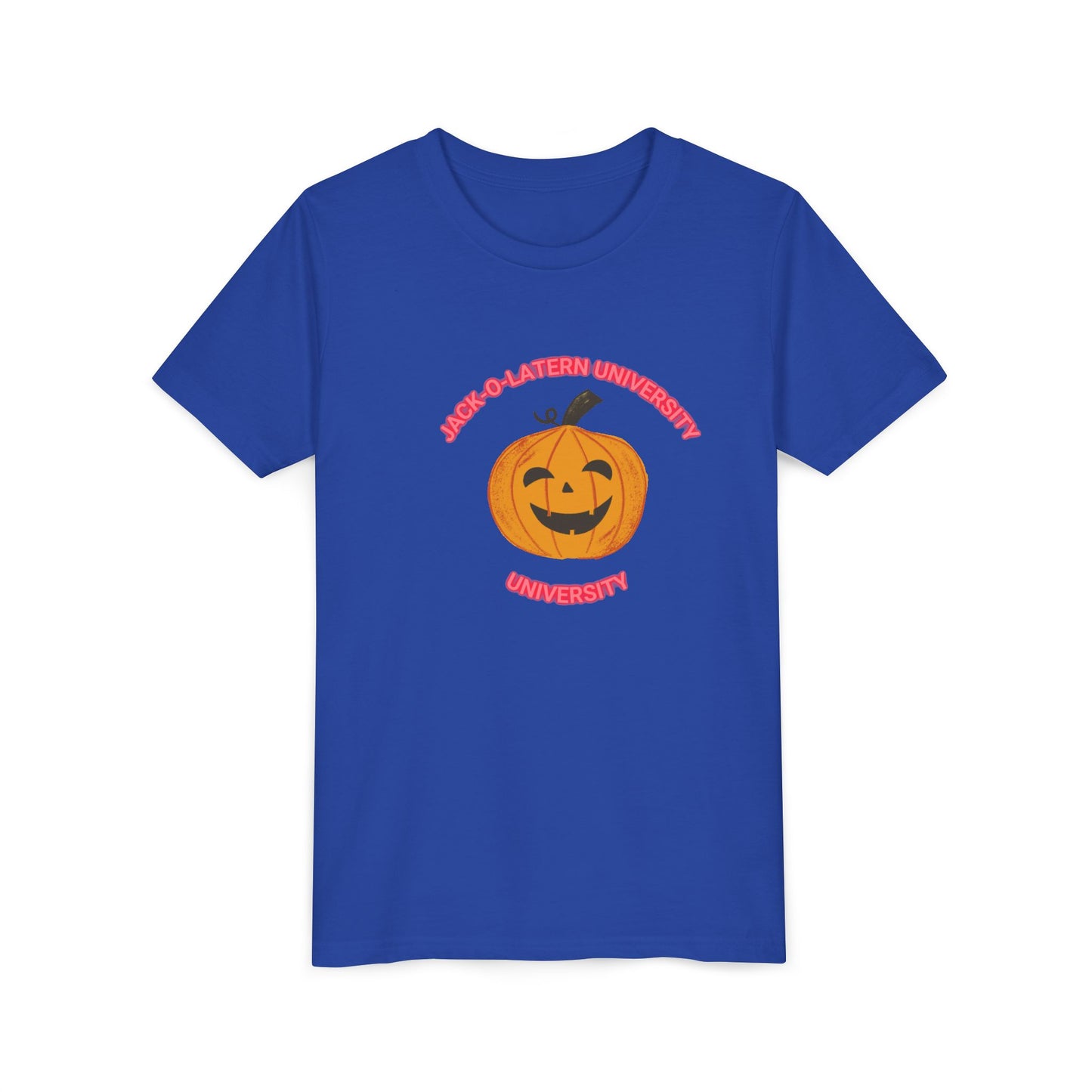 Youth Pumpkin Tee, Halloween Shirt, Jack-o'-Lantern Tee, Fall Apparel, Kids Halloween Costume