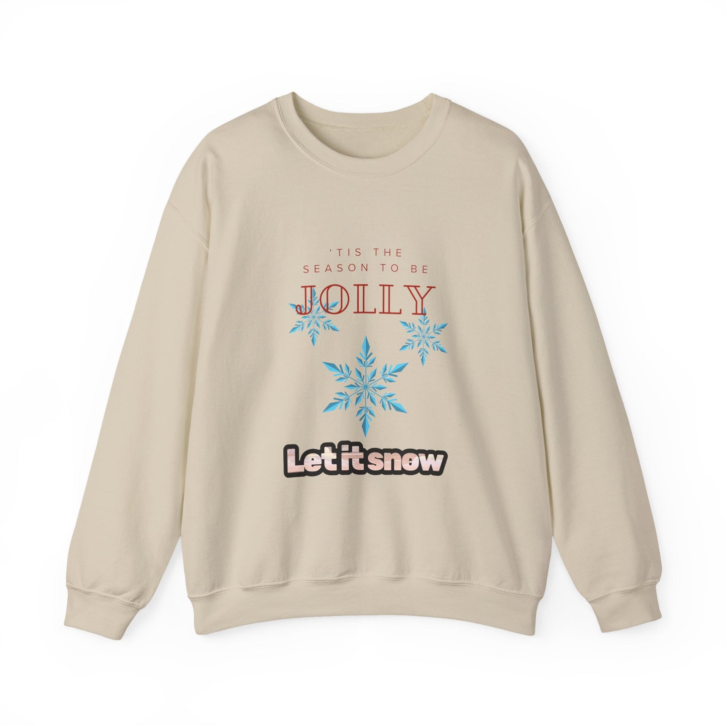 Festive 'Let It Snow' Crewneck Sweatshirt - Cozy Holiday Apparel