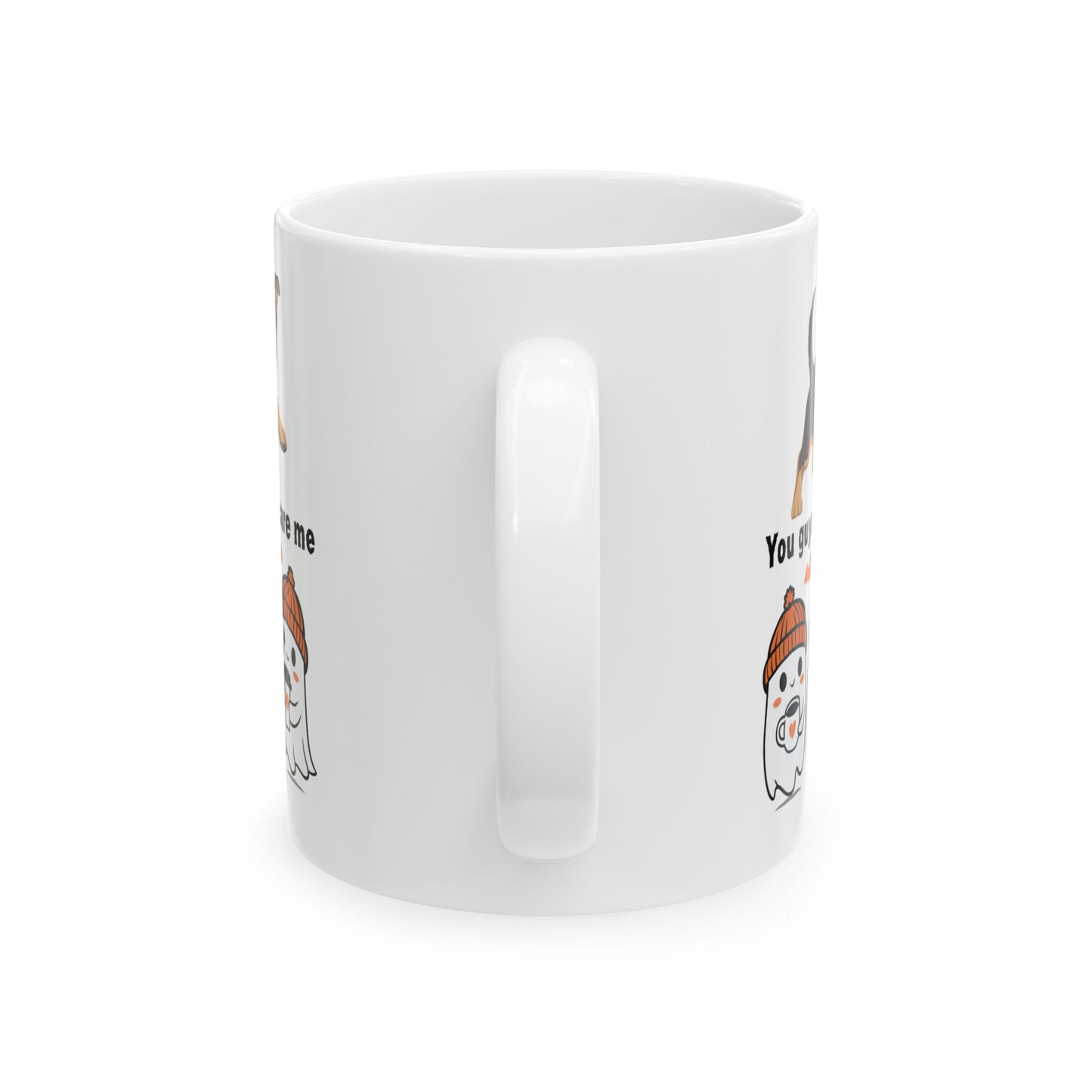 Ceramic Mug - German Shepard Puppy 'Ghosts Don't Scare Me'
