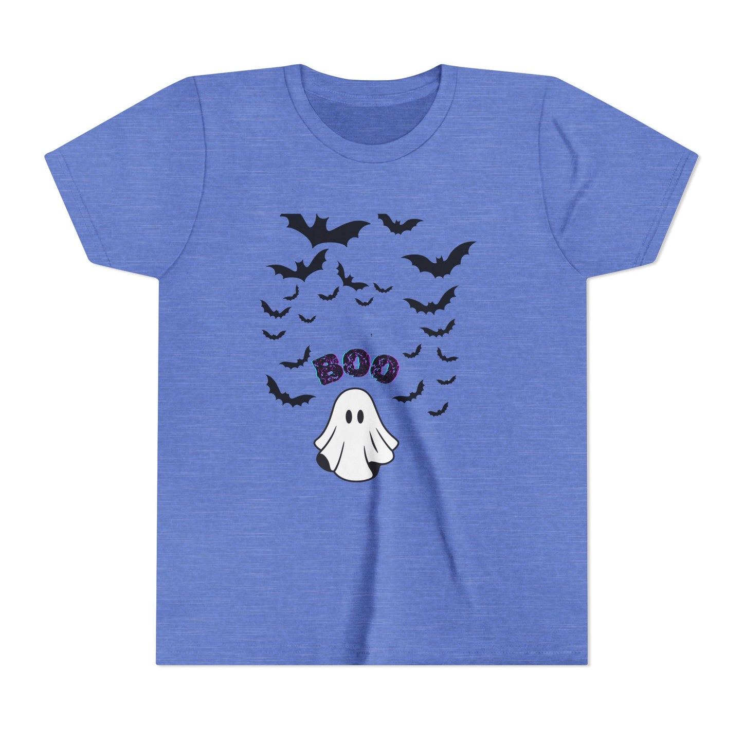 Halloween Youth Tee, Spooky Ghost & Bats Shirt