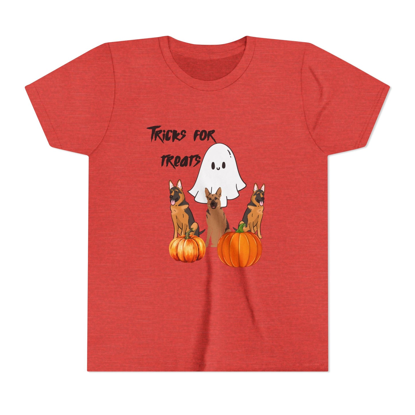 Adorable Halloween Youth Tee with Ghost and Dog Design
