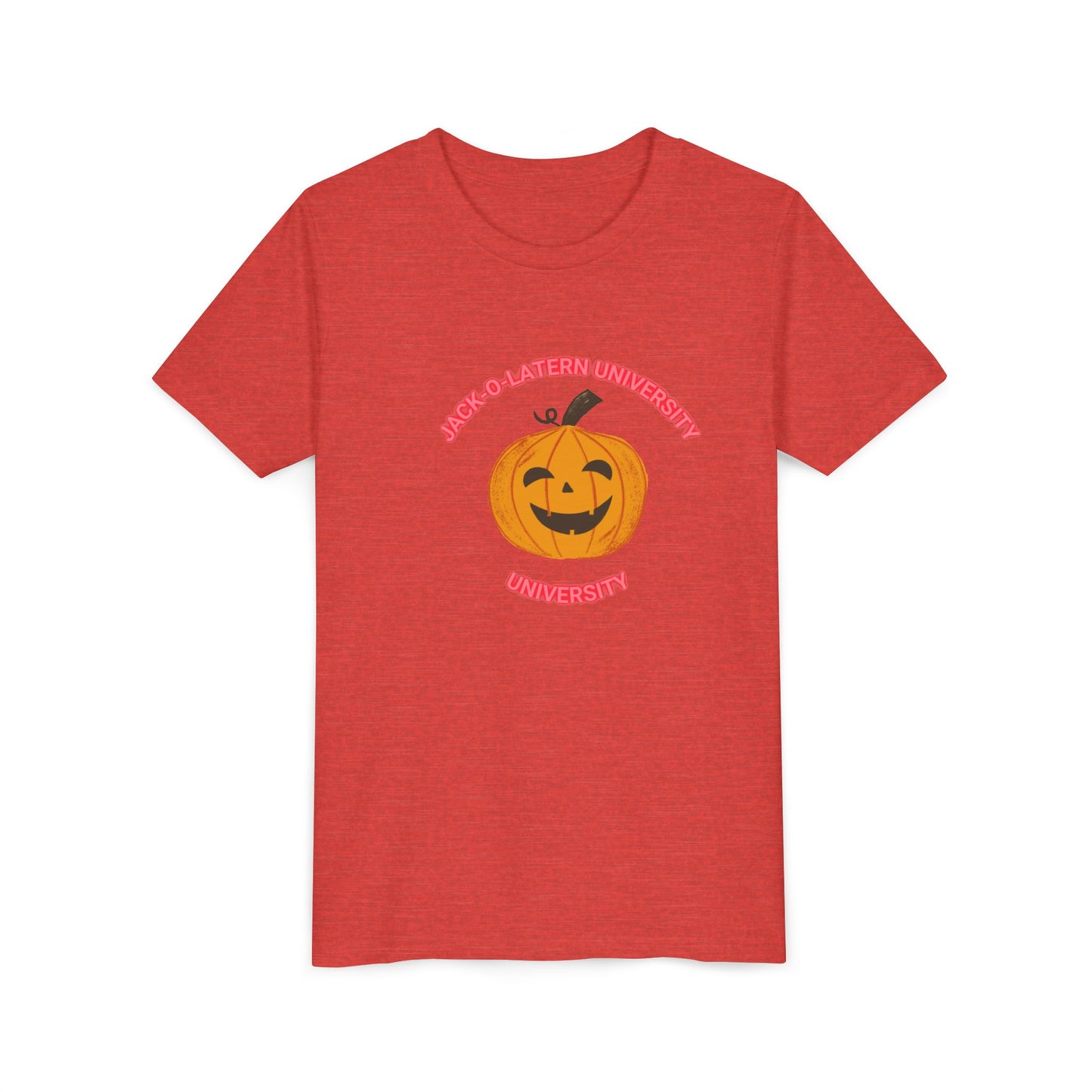 Youth Pumpkin Tee, Halloween Shirt, Jack-o'-Lantern Tee, Fall Apparel, Kids Halloween Costume