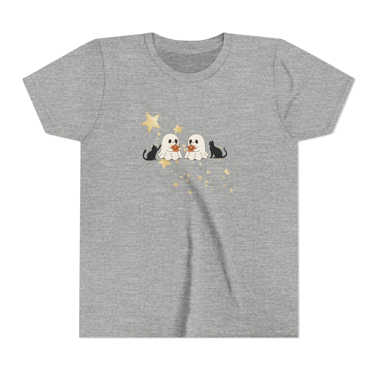 Adorable Cat and Star Youth Tee Perfect for Halloween
