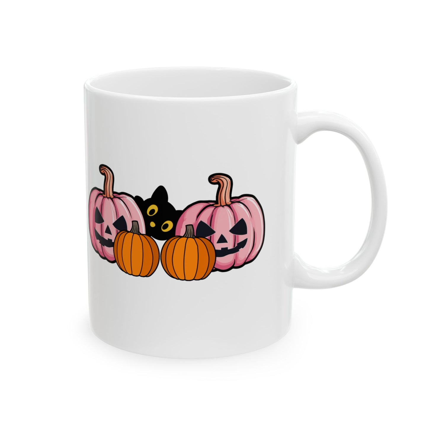 Halloween Pumpkin Ceramic Mug Spooky Vibes,
