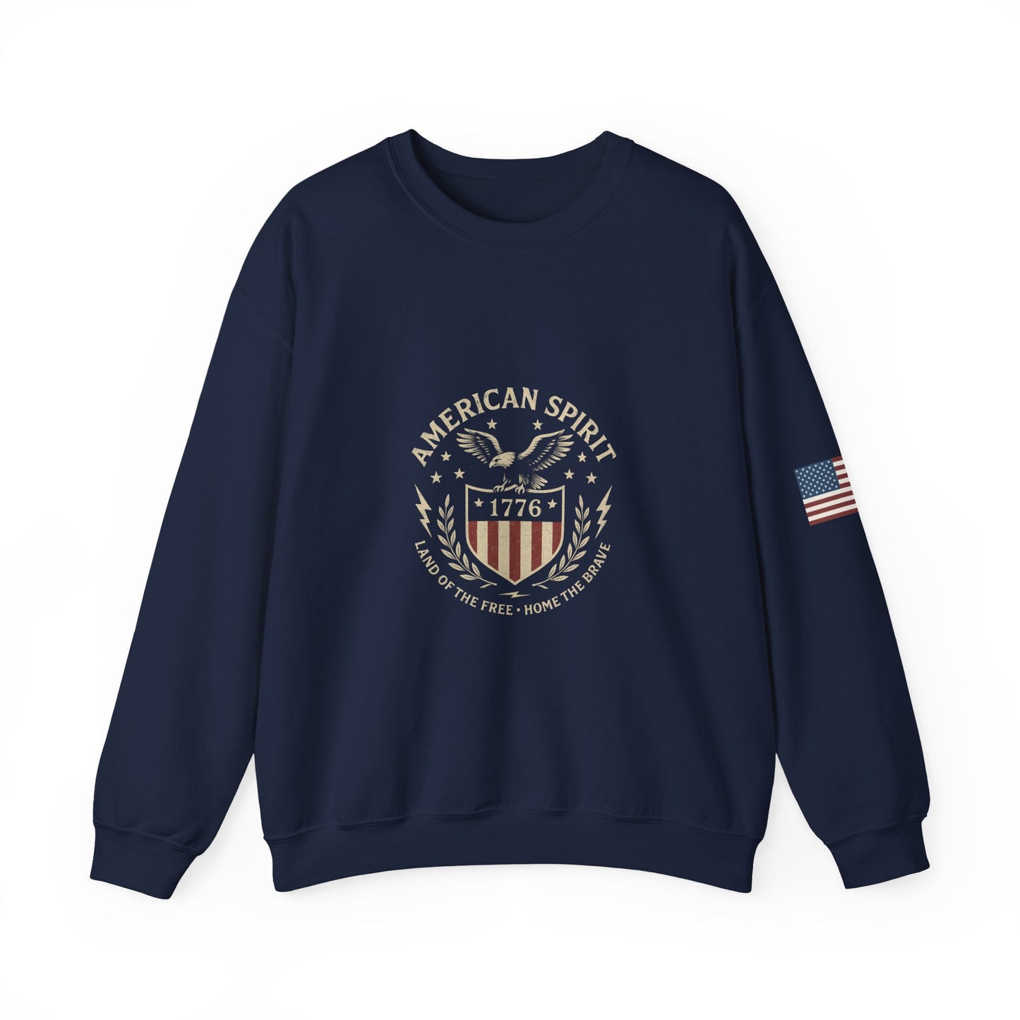 Patriotic Crewneck Sweatshirt, American Spirit Sweatshirt, Vintage Style Crewneck, 4th of July Outfit, Unisex Sweatshirt