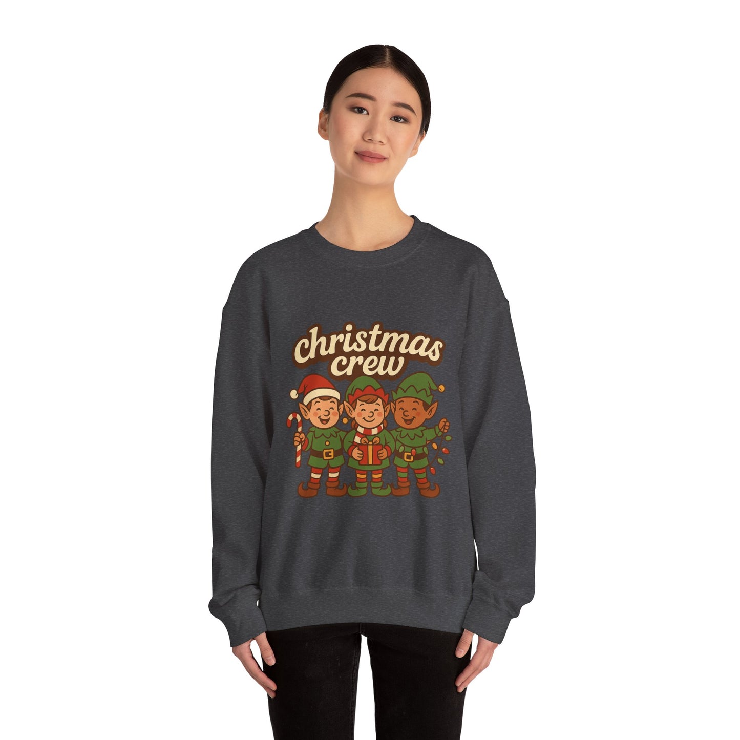 The crew of Christmas elves Unisex Heavy Blend™ Crewneck Sweatshirt