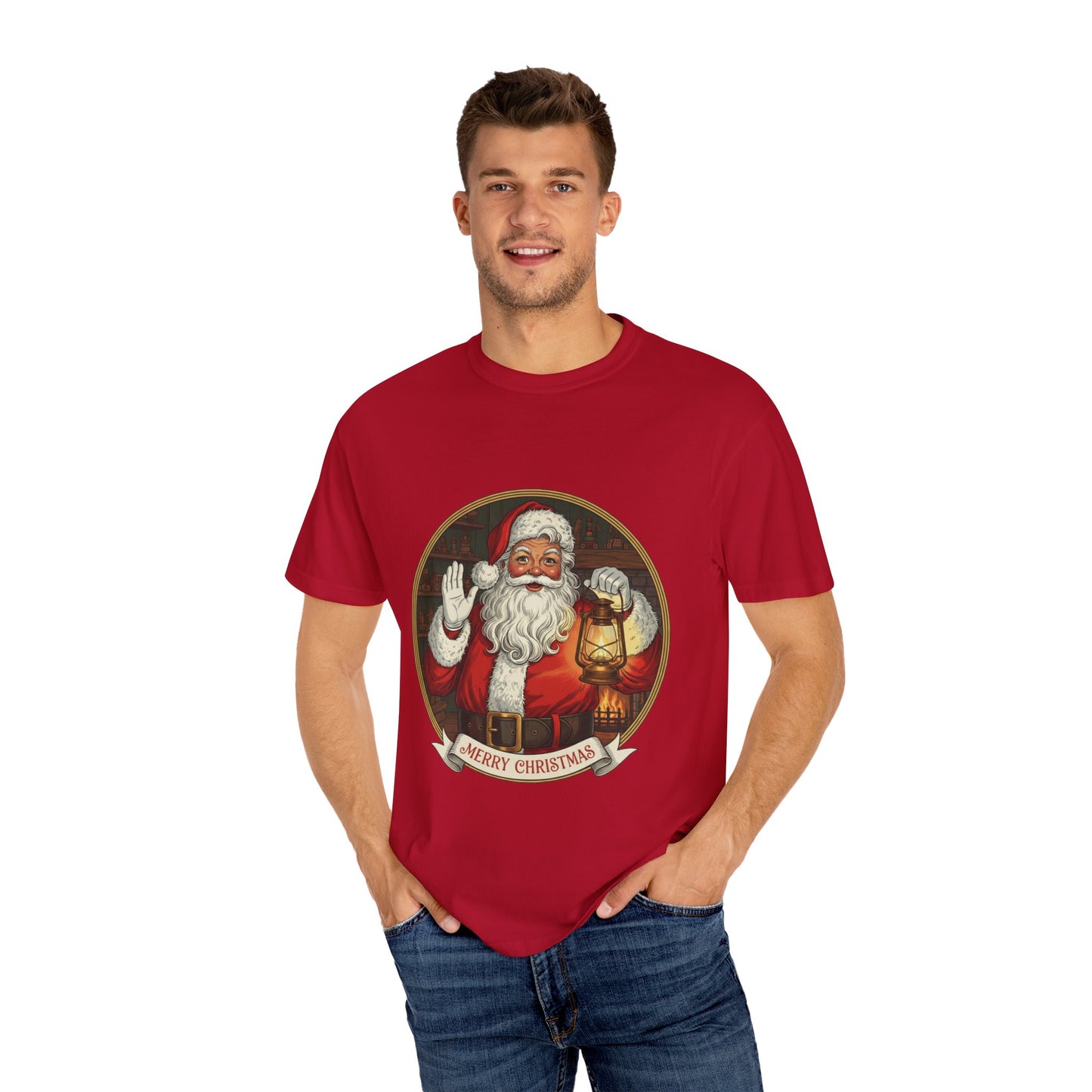 Merry Christmas Santa T-Shirt, Holiday Apparel for Festive Cheer, Unisex Christmas Tee, Perfect Gift for Family, Santa Lovers