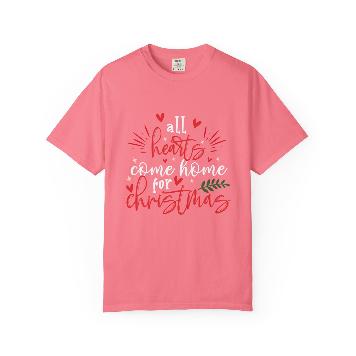 Unisex Christmas Garment-Dyed T-shirt expressing a wish to be home for the holiday