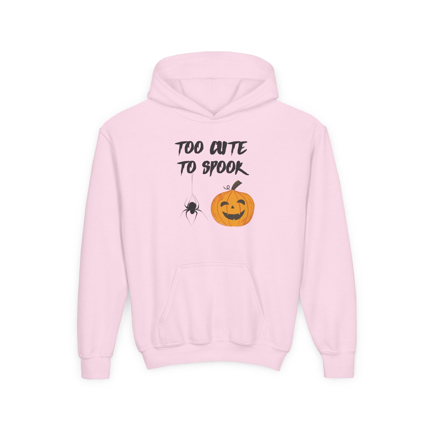 Youth Halloween Hoodie - Too Cute to Spook, Fall Apparel, Kids Sweatshirt, Autumn Fashion, Trick or Treat Gear