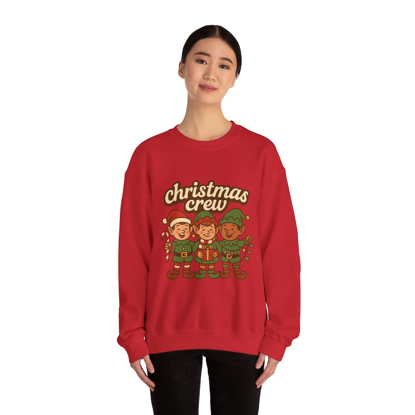 The crew of Christmas elves Unisex Heavy Blend™ Crewneck Sweatshirt