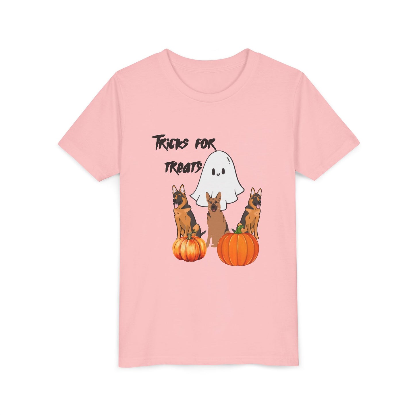 Adorable Halloween Youth Tee with Ghost and Dog Design