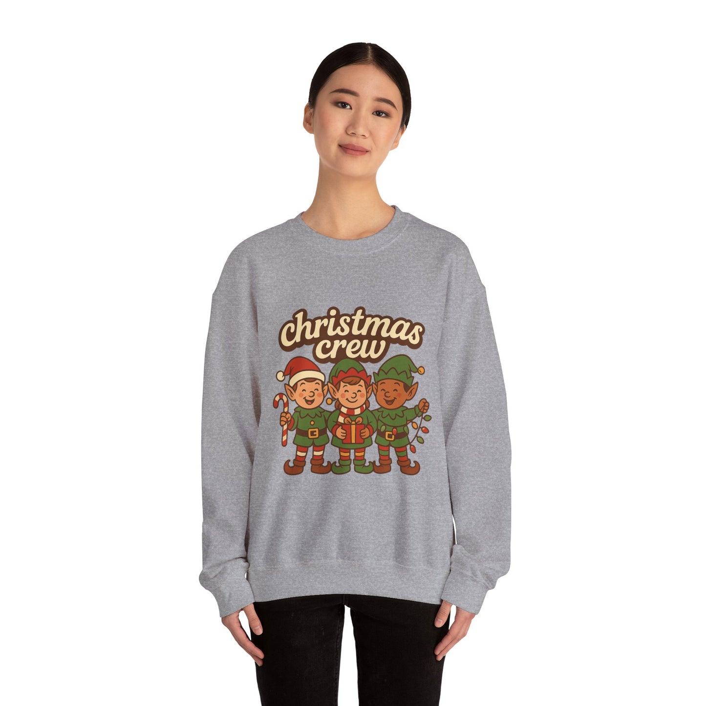 The crew of Christmas elves Unisex Heavy Blend™ Crewneck Sweatshirt