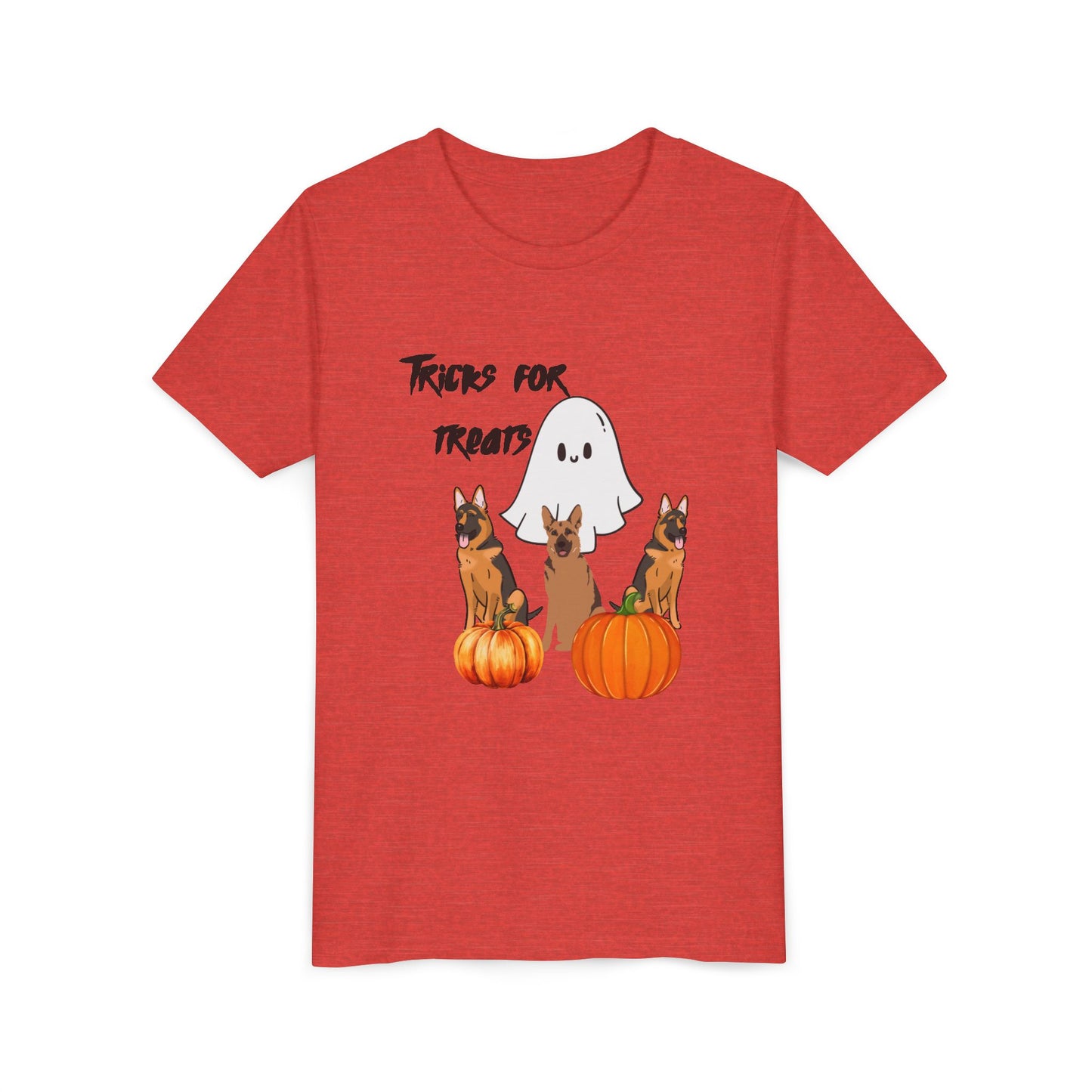 Adorable Halloween Youth Tee with Ghost and Dog Design