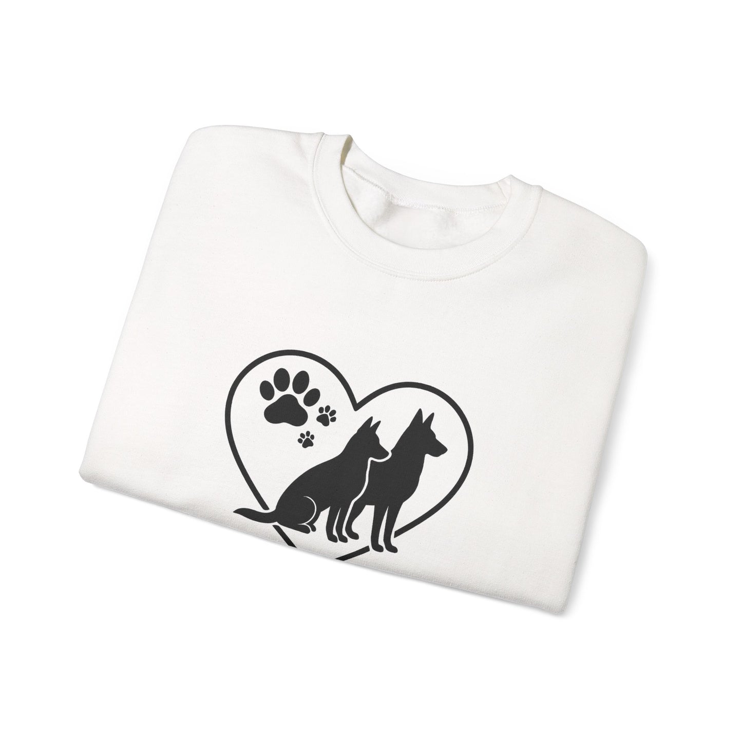 Pawprint Love Sweatshirt for Dog Lovers | Cozy Crewneck, Gift for Pet Owners, Animal Lovers, Dog Mom, Casual Style