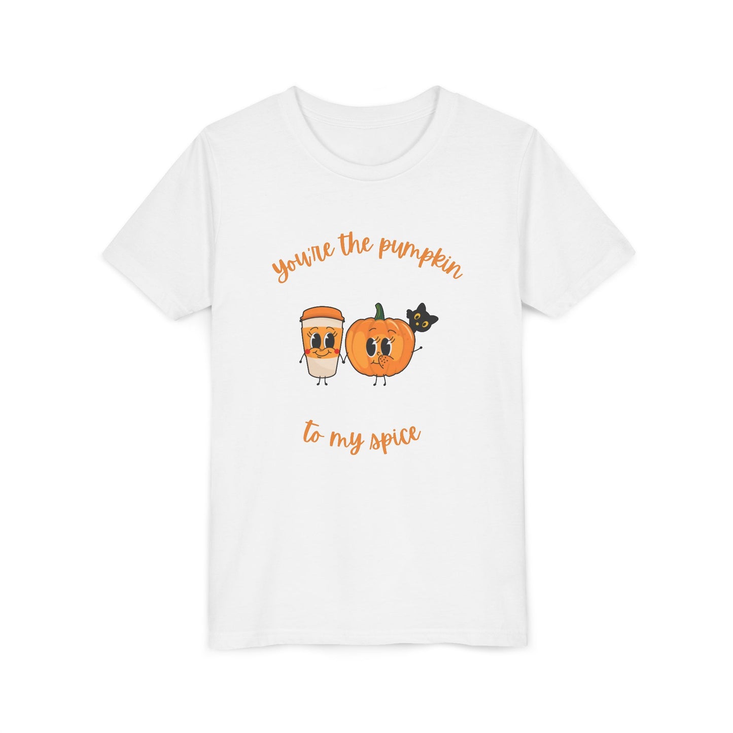 Cute Pumpkin Spice Youth Tee, Halloween T-Shirt