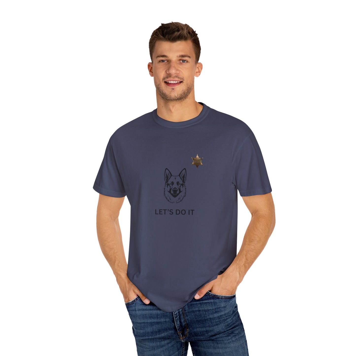 Police Dog Garment-Dyed T-Shirt - Lets Do It