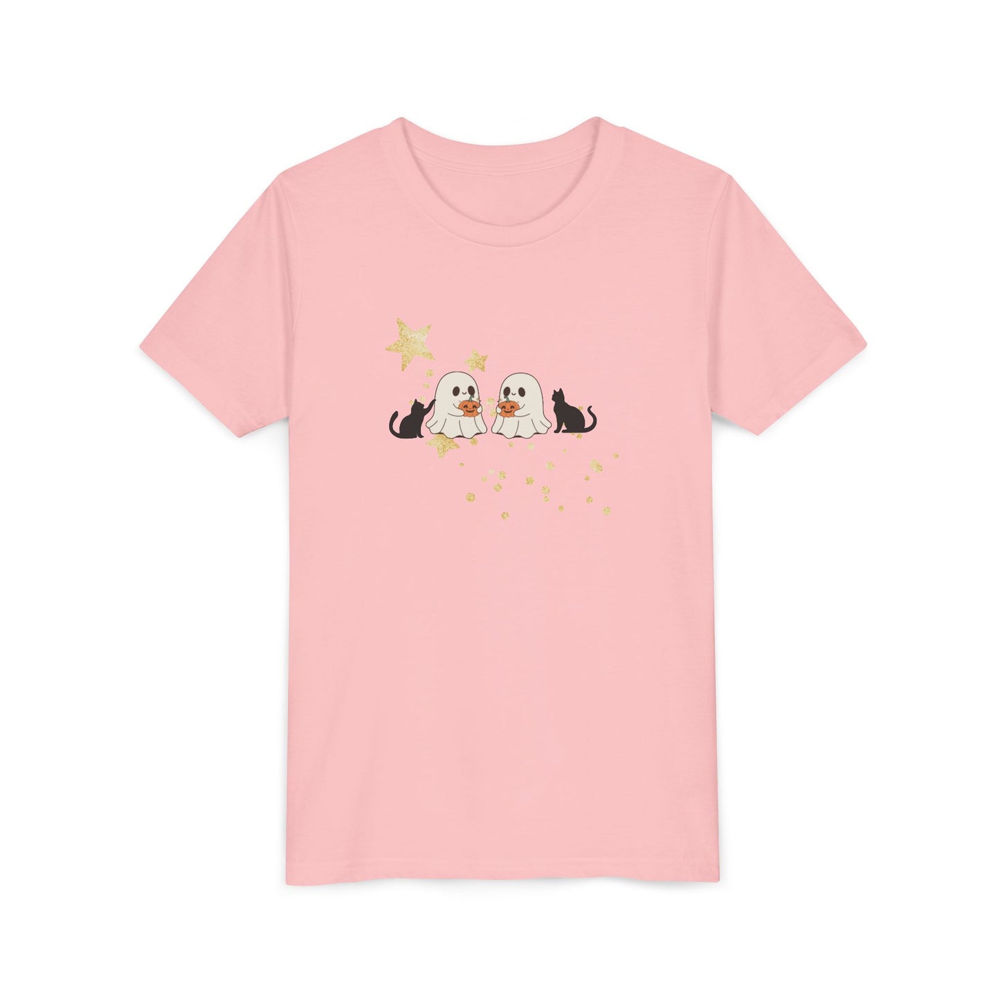 Adorable Cat and Star Youth Tee Perfect for Halloween