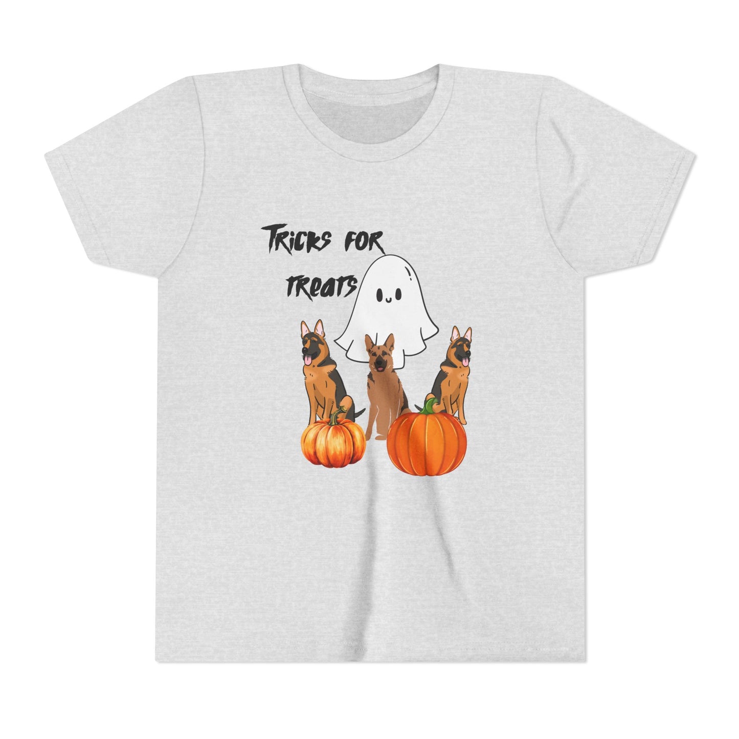Adorable Halloween Youth Tee with Ghost and Dog Design
