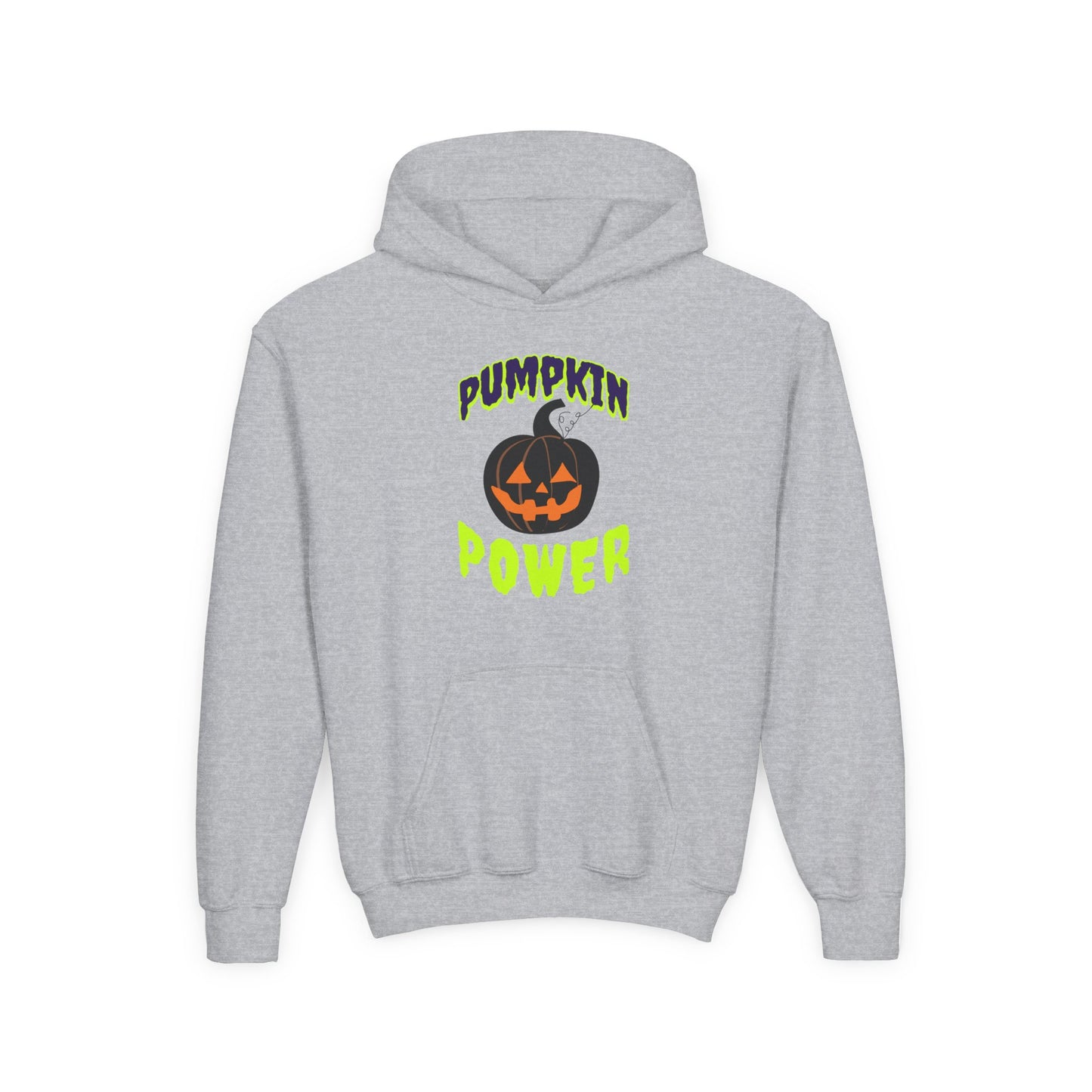 Youth Pumpkin Power Hoodie, Halloween Sweatshirt