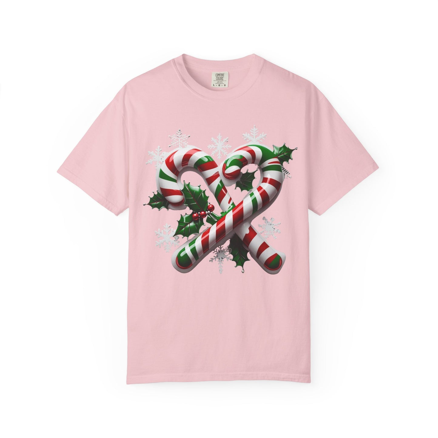 Candy cane Christmas t-shirt-Unisex Garment-Dyed T-shirt