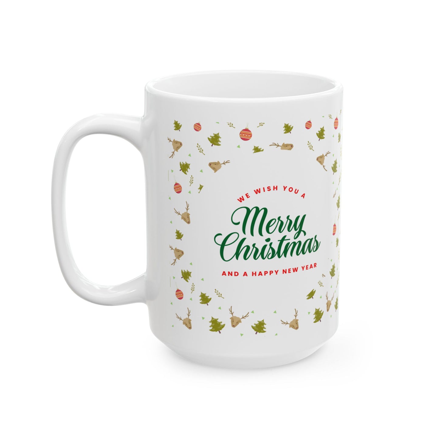 Festive Christmas Mug, Holiday Coffee Cup