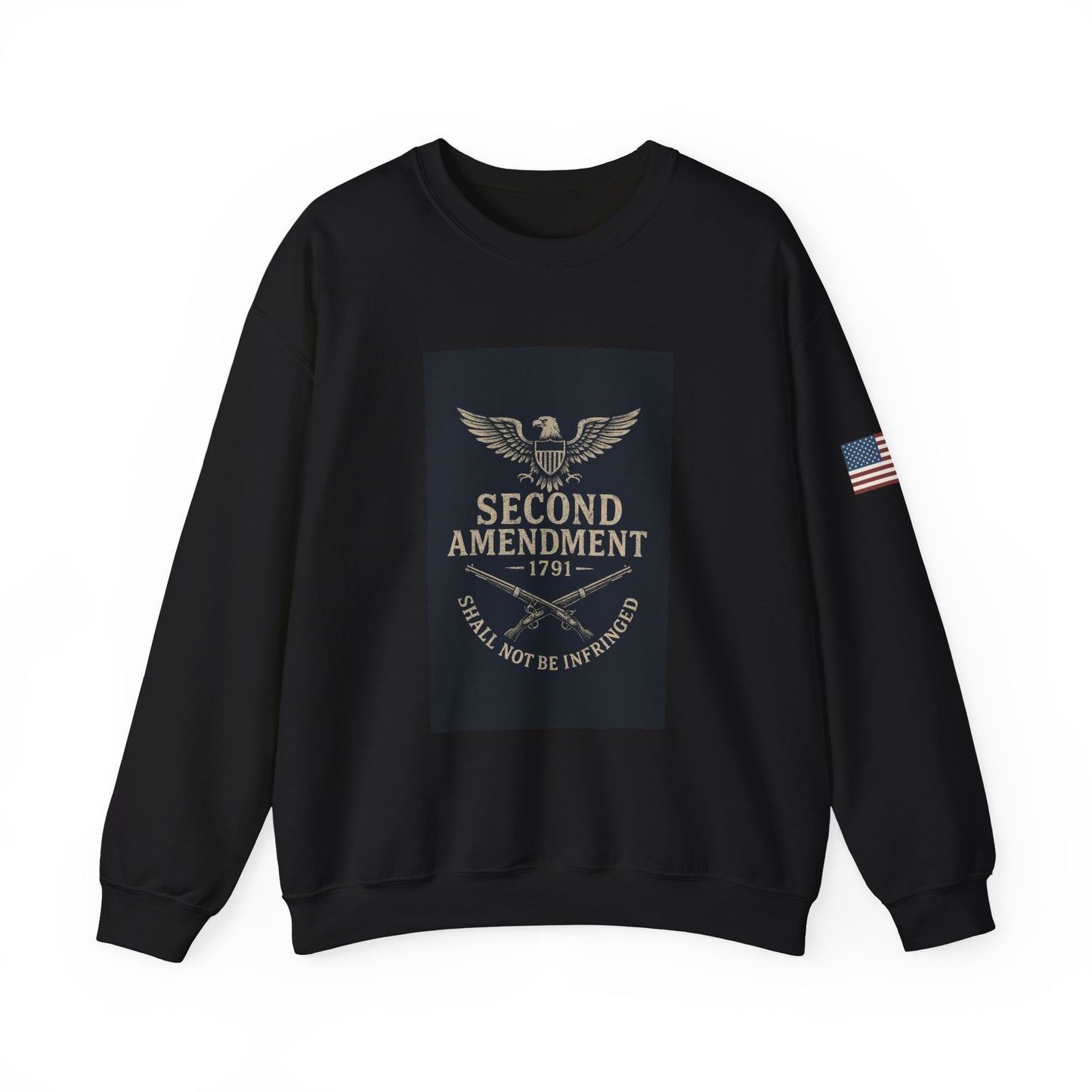 Patriotic Second Amendment Sweatshirt, Unisex Crewneck, Military Style, Freedom Apparel, American Heritage Clothing