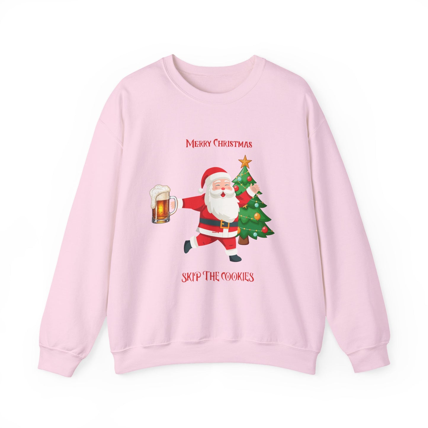 Merry Christmas Santa Sweatshirt, even Santa enjoys a beer