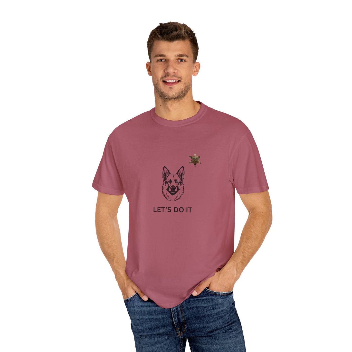 Police Dog Garment-Dyed T-Shirt - Lets Do It