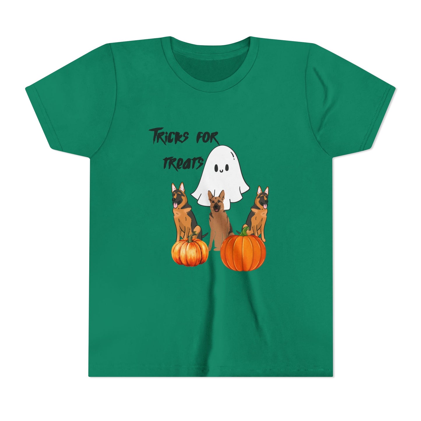 Adorable Halloween Youth Tee with Ghost and Dog Design