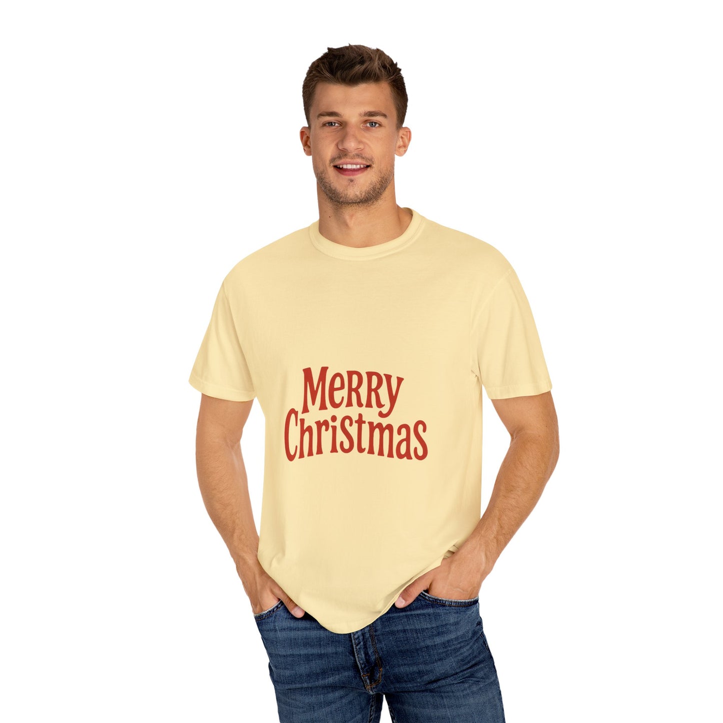 Merry Christmas Unisex Garment-Dyed T-shirt