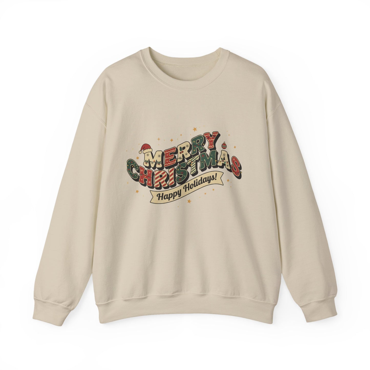 Cozy Holiday Crewneck Sweatshirt - Merry Christmas Design