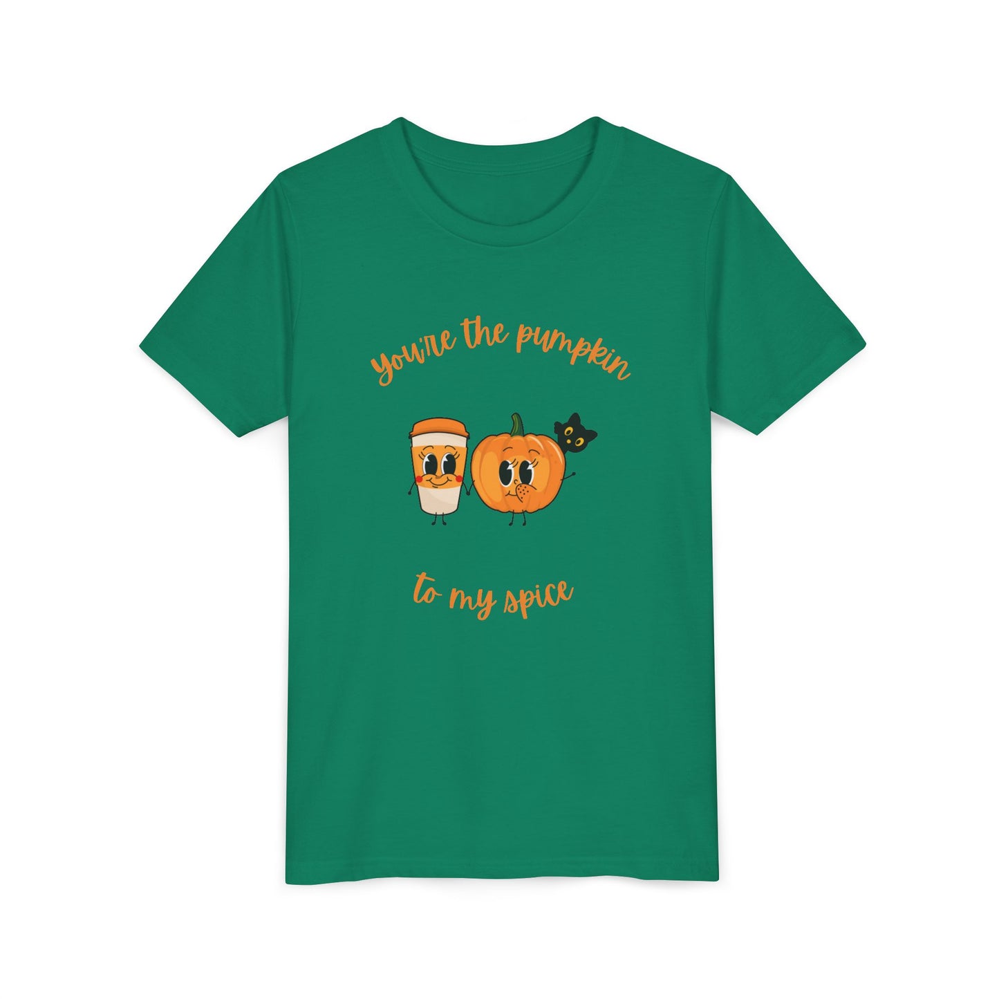 Cute Pumpkin Spice Youth Tee, Halloween T-Shirt