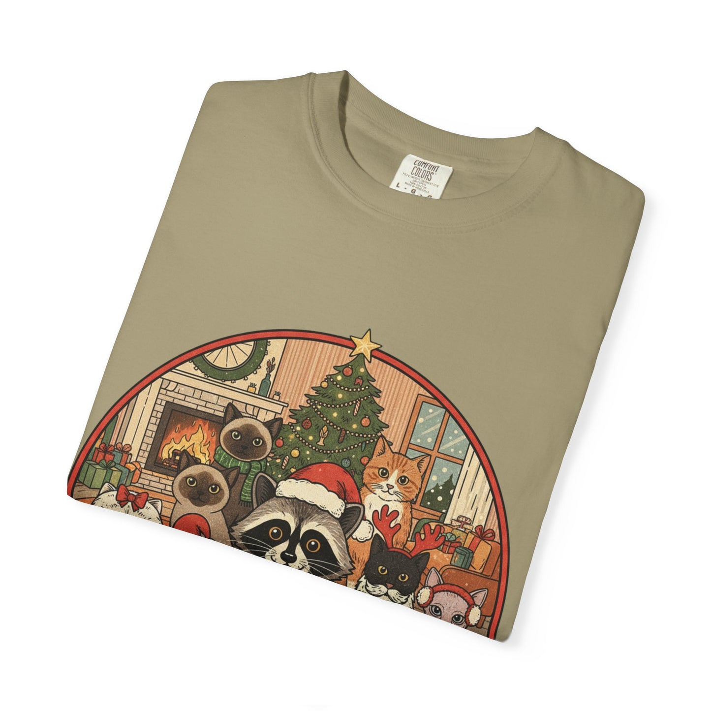 Meowy & Merry Holiday T-shirt, Cute Pet Lover Tee, Unisex Christmas Shirt, Gift for Cat Lovers, Fun Festive Apparel