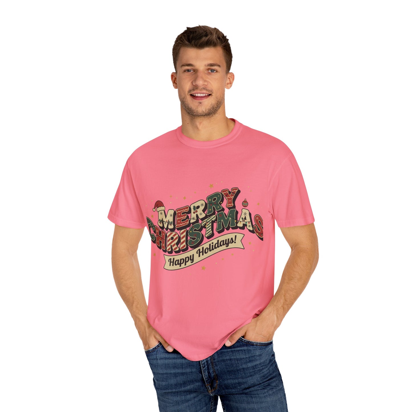 Merry Christmas Tee | Unisex Garment-Dyed T-Shirt for Holiday Cheer, Christmas Gift, Seasonal Wear, Funny T-Shirt, Festive Apparel