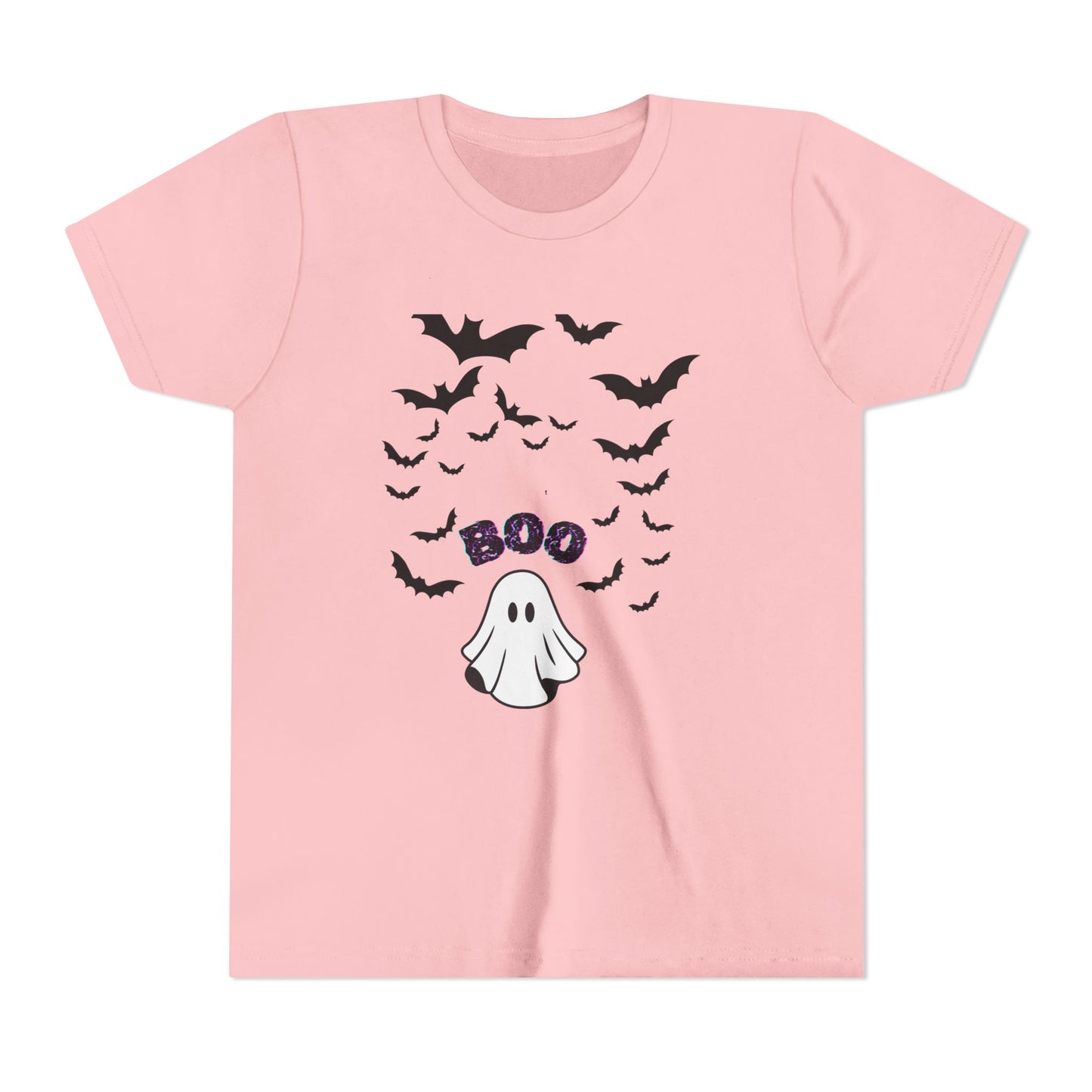 Halloween Youth Tee, Spooky Ghost & Bats Shirt