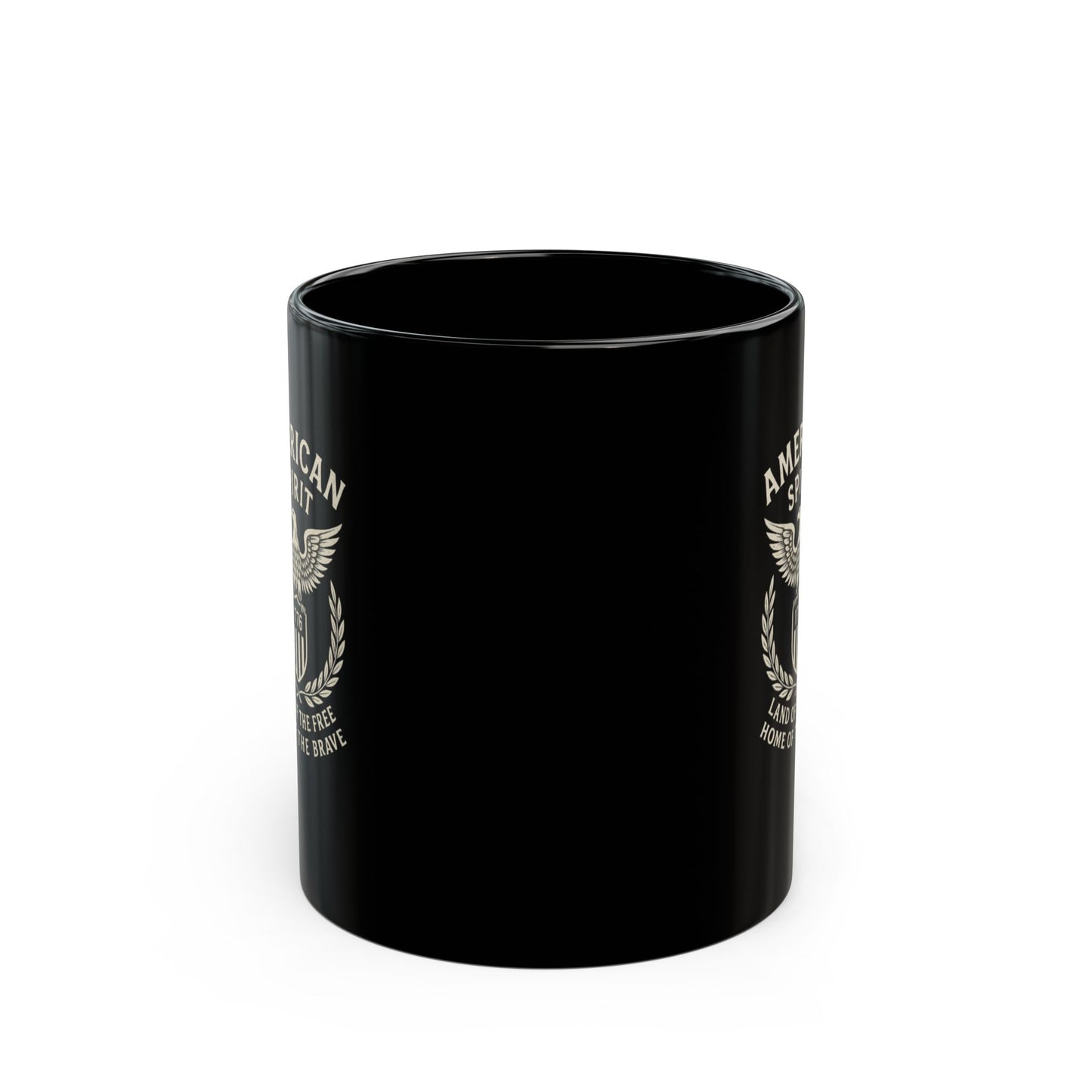 Patriotic Black Mug - Perfect for Coffee Lovers, Gifts for Veterans, Home Decor, American Spirit, Memorial Day, Independence Day