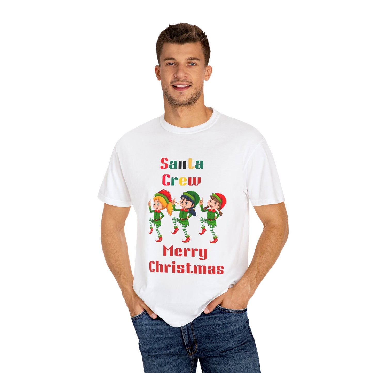 Christmas Elf T-Shirt, Fun Holiday Tee, Santa Crew Shirt, Cute Family Matching Tee, Festive Gift for Kids & Adults