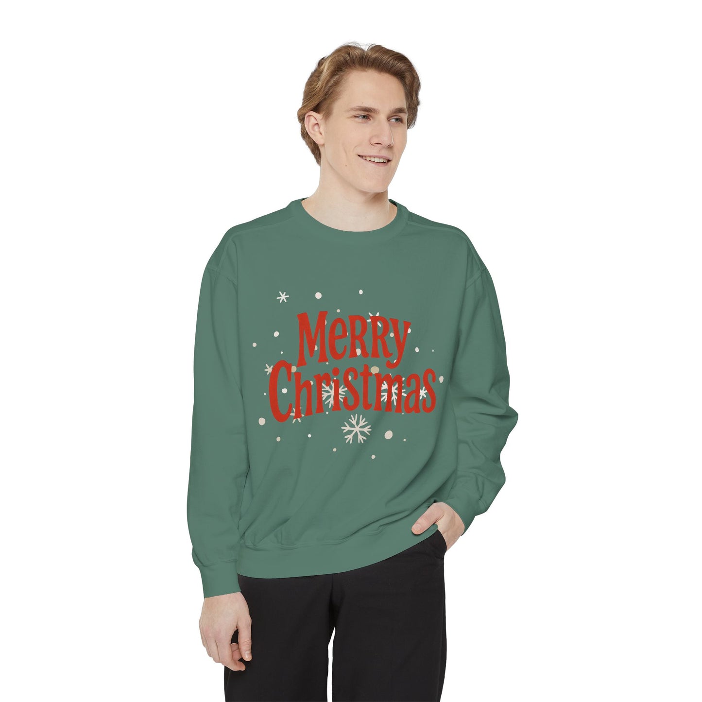 Merry Christmas Unisex Garment-Dyed Sweatshirt